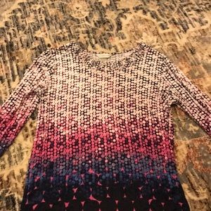 Polka-dot hombre purple quarter-sleeve shirt